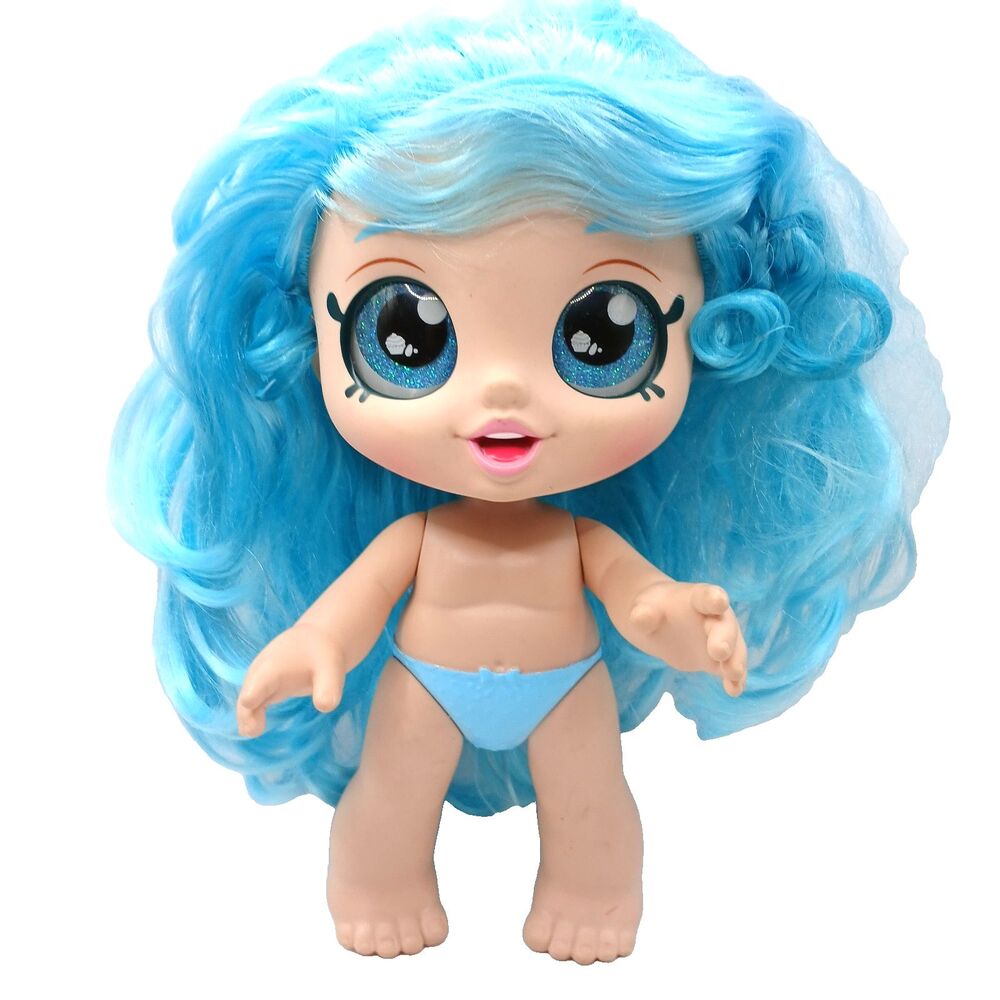Kindi Kids Rainbow Jessi Doll Blue Hair 10 in Tall Cake Snack time No Clothes